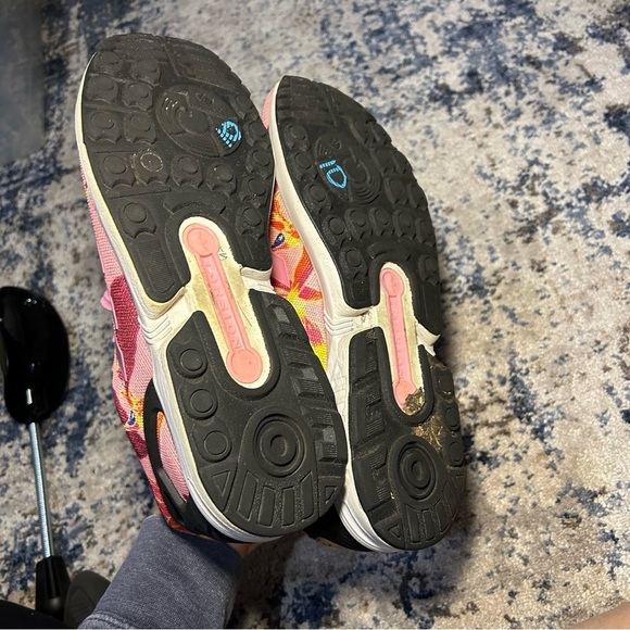 Adidas Torsion Zx Flux Light Pink Multi-Colored Floral Size 10 - Picture 8 of 10